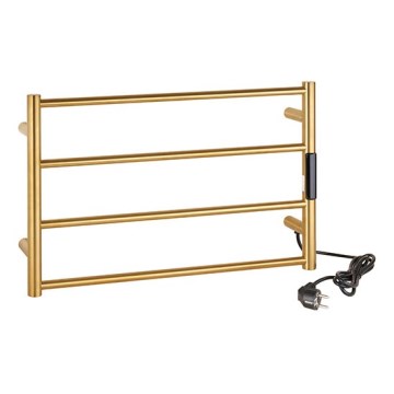 Elektromos törölközőszárító 56 x 37 cm, 36 W, rozsdamentes acél/arany