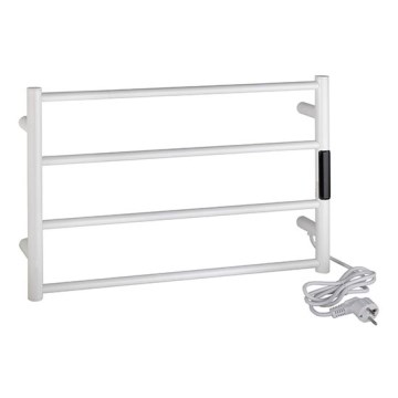 Elektromos törölközőszárító 56×37 cm, 63 W, rozsdamentes/fehér