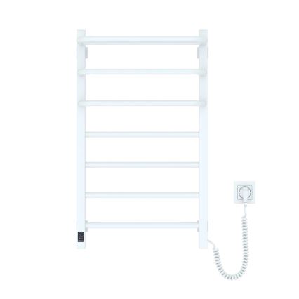 Elektromos törölközőszárító FORTIS termosztáttal 155W 80x48 cm IP44 fehér jobb oldali