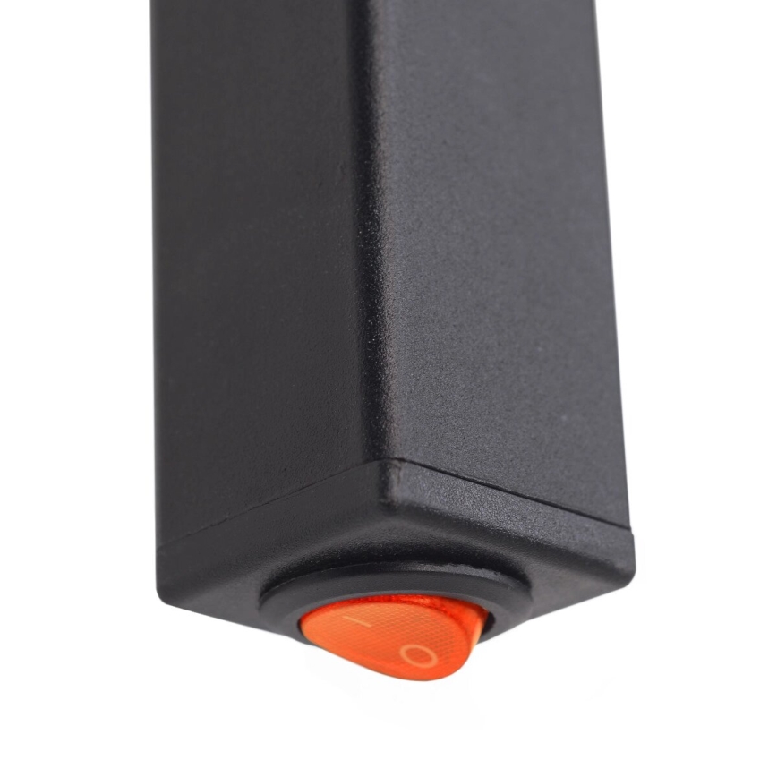 Elektromos törölközőszárító SILOUETTE 187W/230V 101,1 cm IP44 fekete jobb szögletes