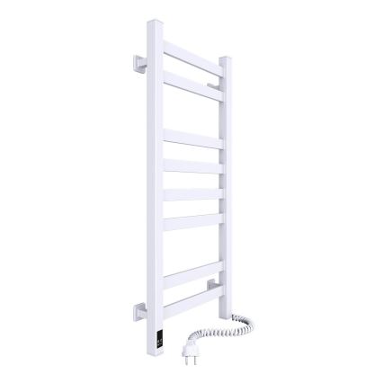 Elektromos törölközőszárító termosztáttal AVANGARD 105 W, 80 x 36 cm, fehér, jobb oldali