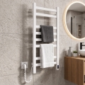 Elektromos törölközőszárító termosztáttal AVANGARD 105W 80x36 cm fehér, balos kivitel
