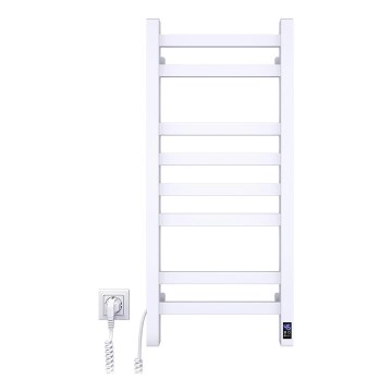 Elektromos törölközőszárító termosztáttal AVANGARD 105W 80x36 cm fehér, balos kivitel