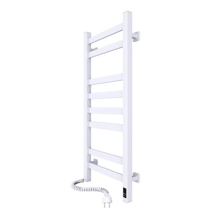 Elektromos törölközőszárító termosztáttal AVANGARD 105W 80x36 cm fehér, balos kivitel