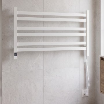 Elektromos törölközőszárító termosztáttal AVANGARD 181W 50x90 cm fehér, jobb oldali