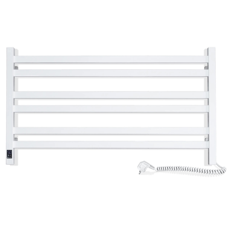 Elektromos törölközőszárító termosztáttal AVANGARD 181W 50x90 cm fehér, jobb oldali