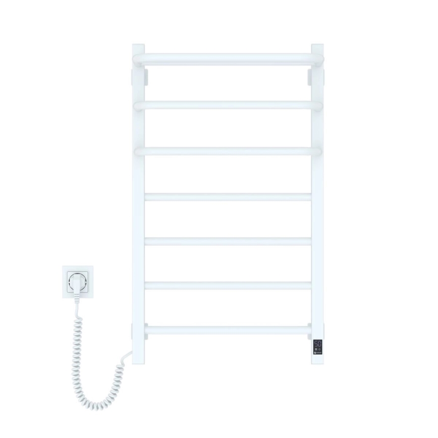 Elektromos törölközőszárító termosztáttal FORTIS 155W 80x48 cm fehér, balos