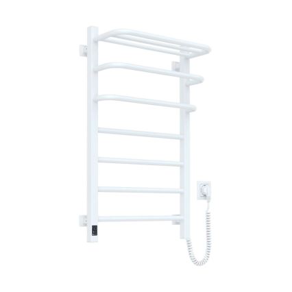 Elektromos törölközőszárító termosztáttal FORTIS 155W 80x48 cm fehér, jobb oldali