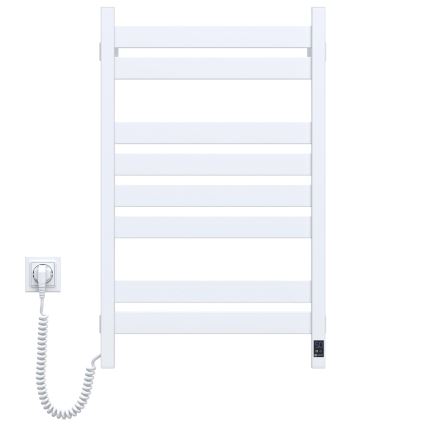 Elektromos törölközőszárító termosztáttal LARGO 168 W 80 x 50 cm, fehér, balos