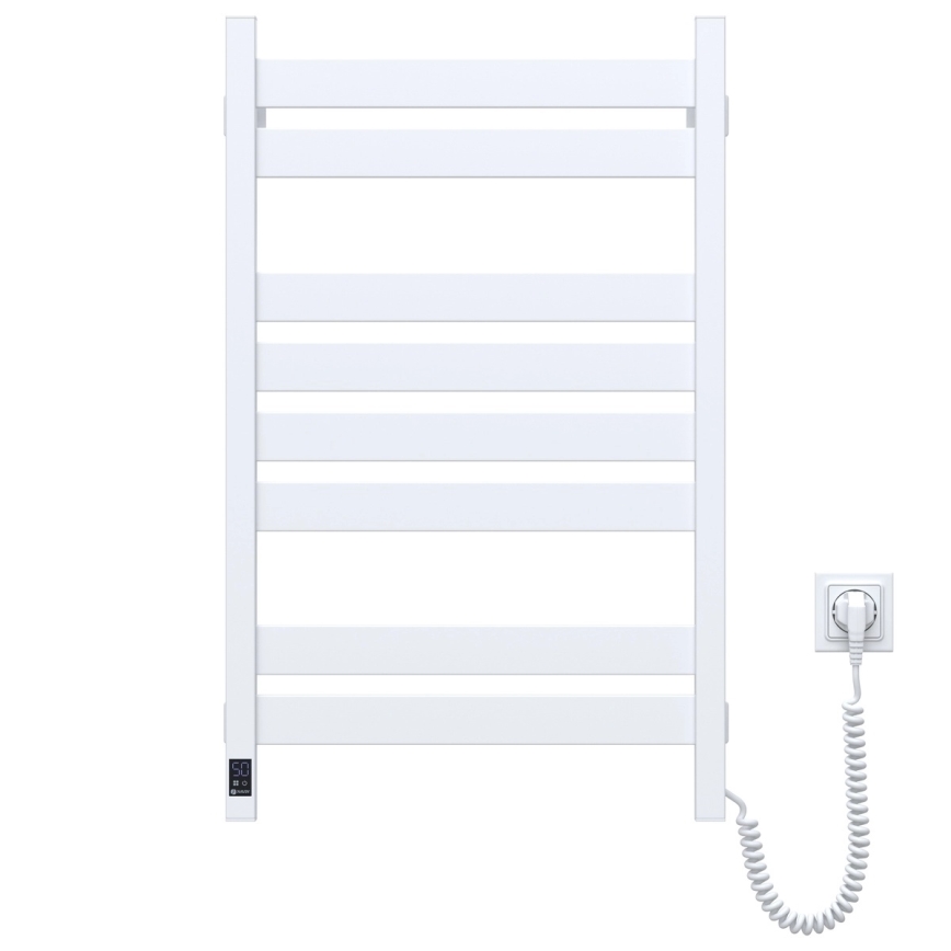 Elektromos törölközőszárító termosztáttal LARGO 168W 80x50 cm fehér jobb oldali