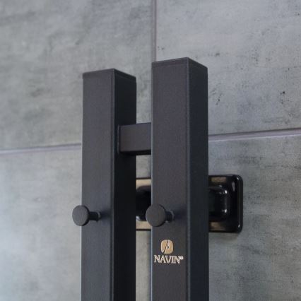 Elektromos törölközőszárító termosztáttal SILOUETTE 106W 150x9 cm, fekete, jobb oldali