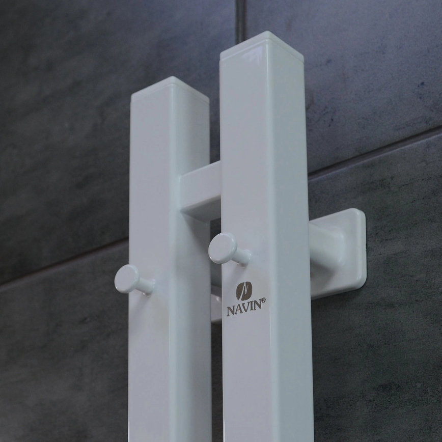 Elektromos törölközőszárító termosztáttal SILOUETTE 106W 150x9cm  fehér jobb oldali