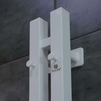 Elektromos törölközőszárító termosztáttal SILOUETTE 200W/230V 150,6 cm IP44 fehér jobb oldali