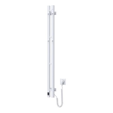 Elektromos törölközőszárító termosztáttal SILOUETTE 70W 120x9 cm fehér, jobb oldali