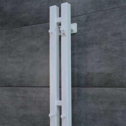 Elektromos törölközőszárító termosztáttal SILOUETTE 70W 120x9 cm fehér, jobb oldali