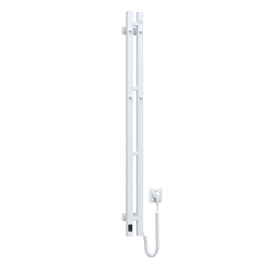 Elektromos törölközőszárító termosztáttal SILOUETTE 70W 120x9 cm fehér, jobb oldali
