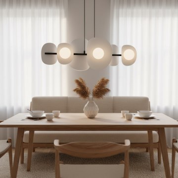 ELEMENTI kábelen függő csillár, 6xG9/8W/230V, szürke