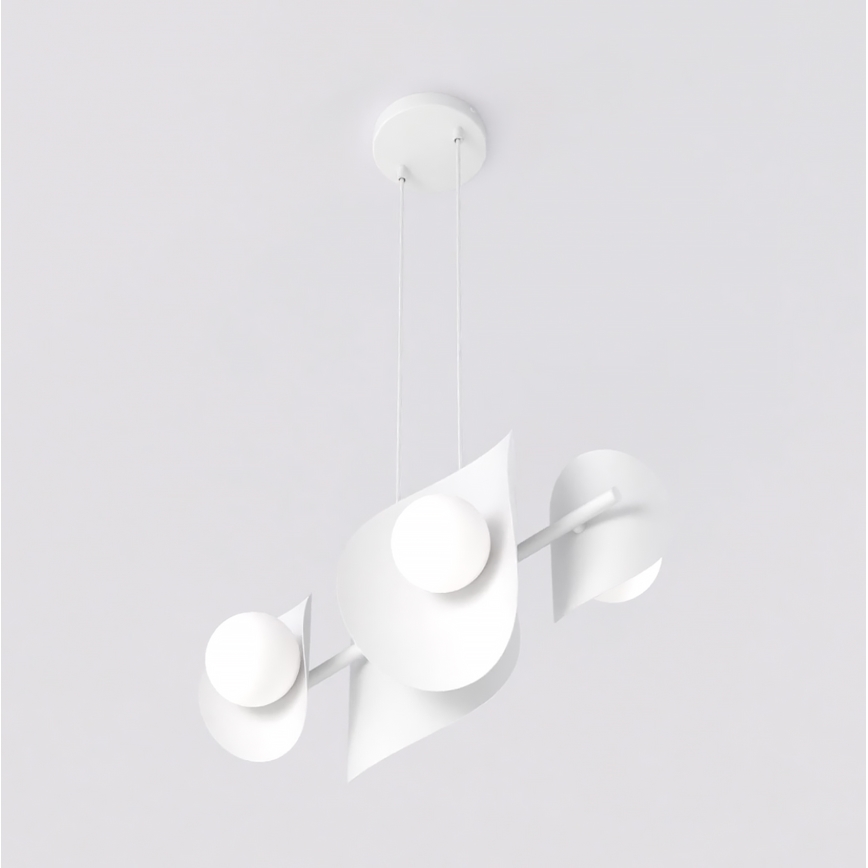 ELEMENTI kábeles csillár 4xG9/8W/230V, fehér