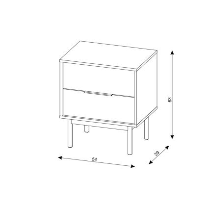 ELI bézs éjjeliszekrény