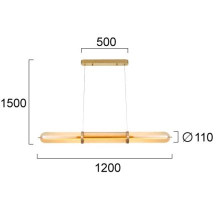 ELIANA LED csillár kábelen LED/34W/230V arany