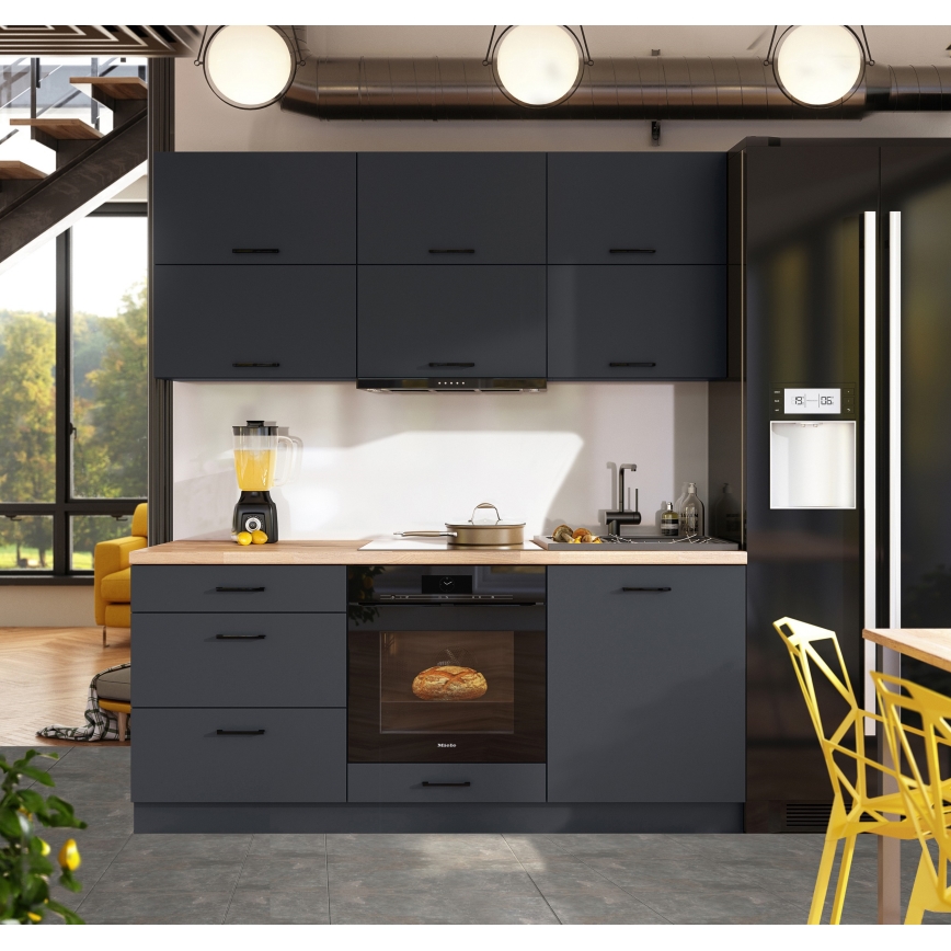 ELISE 180 cm-es grafit konyhablokk