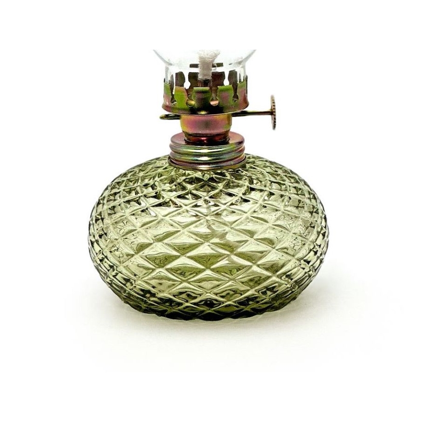 Petroleumlámpa Eliška 20 cm erdei zöld