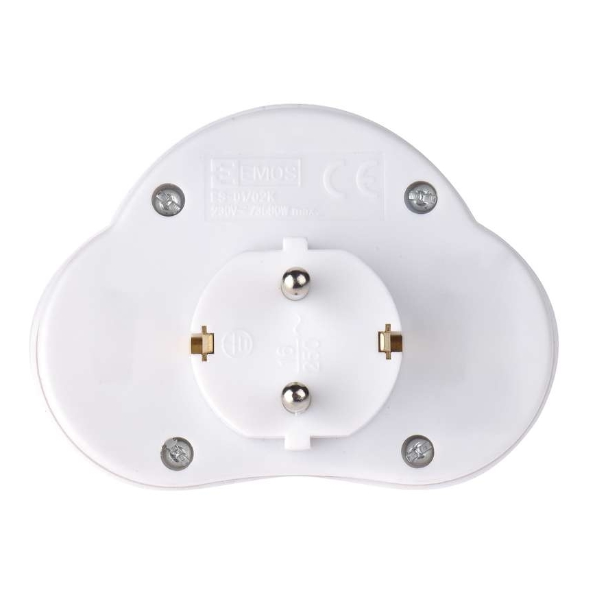 Elosztó kapcsolóval 2x16A/250V