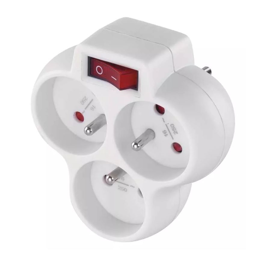 Elosztó kapcsolóval 3x10A/230V