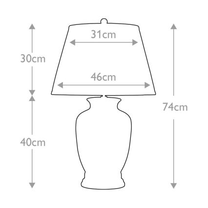 Elstead - Asztali lámpa MORRIS 1xE27/60W/230V