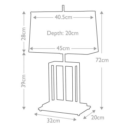 Elstead - Asztali lámpa ATLAS 1xE27/60W/230V