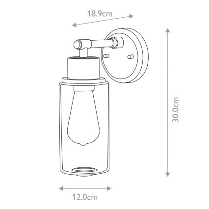 Elstead BATH-MORVAH1-BB - Fürdőszobai fali lámpa MORVAH 1xE27/60W/230V IP44 arany