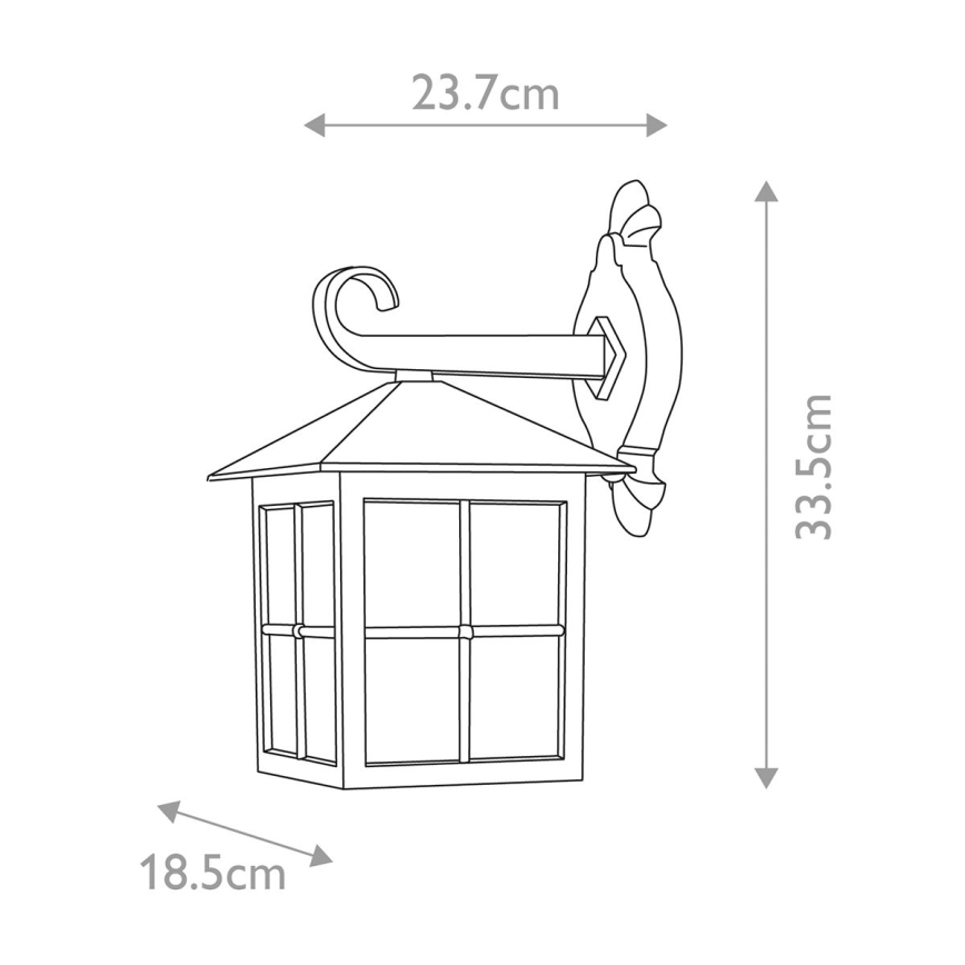 Elstead BL18-BLACK - Kültéri fali lámpa WINCHESTER 1xE27/100W/230V IP43
