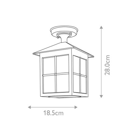 Elstead BL18A-BLACK - Kültéri csillár WINCHESTER 1xE27/100W/230V IP43