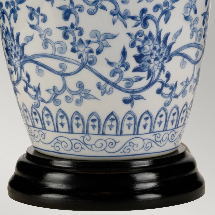Elstead - Asztali lámpa BLUE GINGER JAR 1xE27/60W/230V