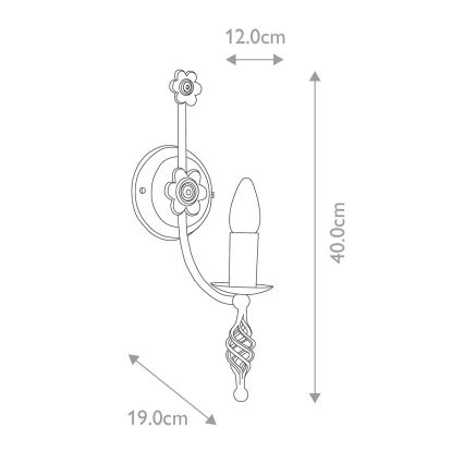 Elstead - Fali lámpa BELFRY 1xE14/60W/230V
