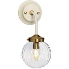 Elstead - Fali lámpa COSMOS 1xE14/60W/230V fehér/sárgaréz