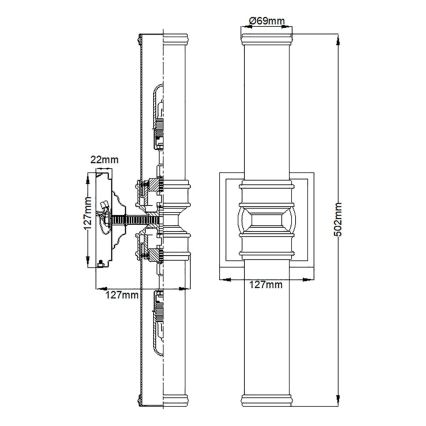 Elstead FE-PAYNE2-BATH -LED Fürdőszobai fali lámpa PAYNE 2xG9/3W/230V IP44