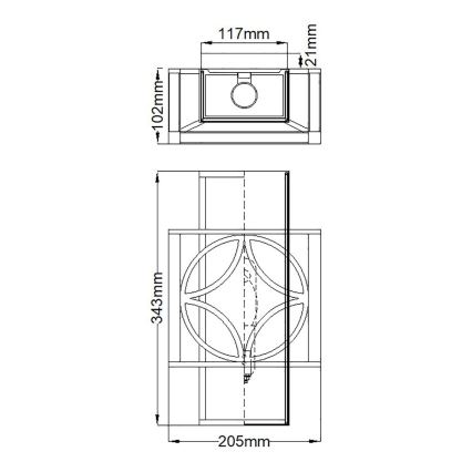 Elstead FE-REMY1 - Fali lámpa REMY 1xE14/60W/230V