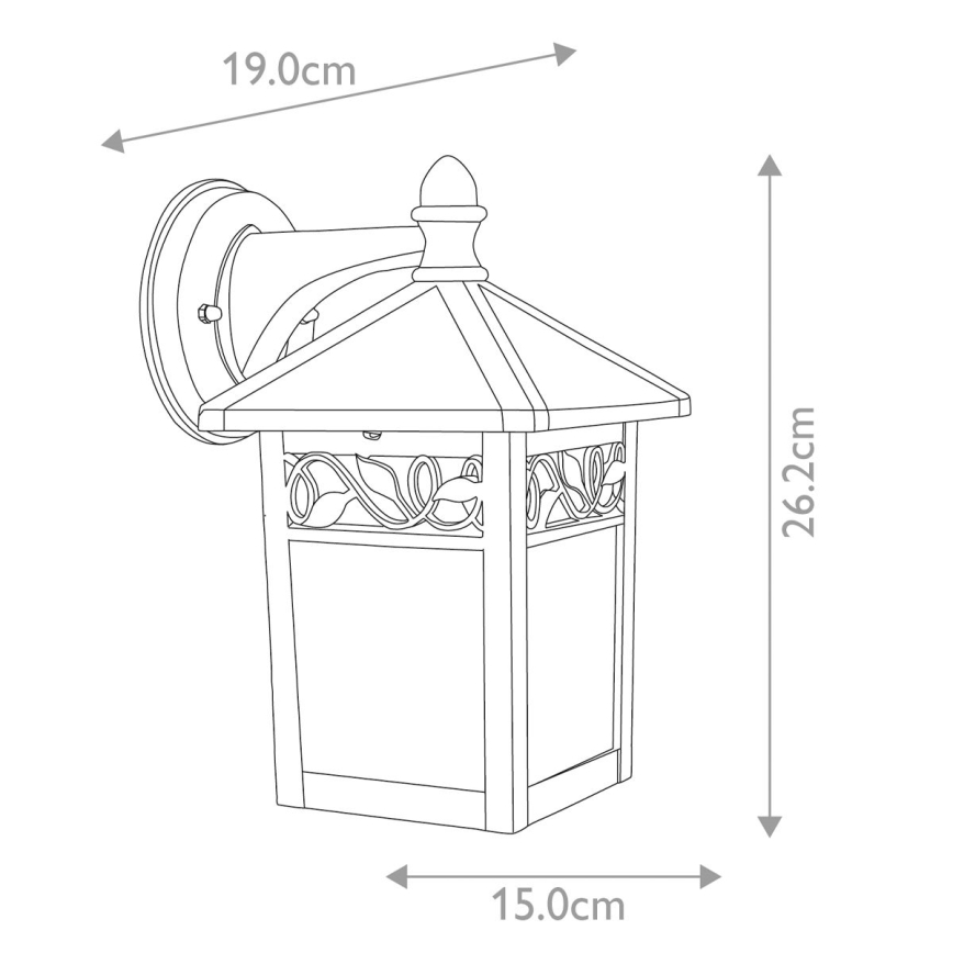Elstead GZH-WC2 - Kültéri fali lámpa WINCHCOMBE 1xE27/60W/230V IP44