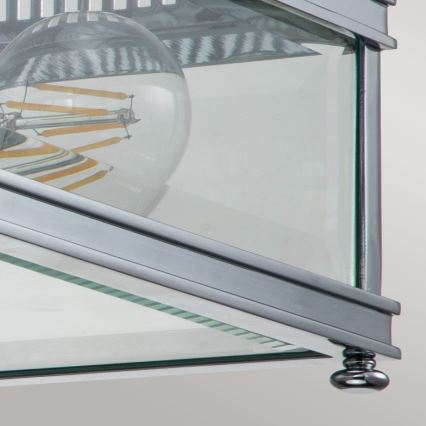 Elstead - Kültéri mennyezeti lámpa HOLBORN 2xE27/60W/230V IP44 fényes króm