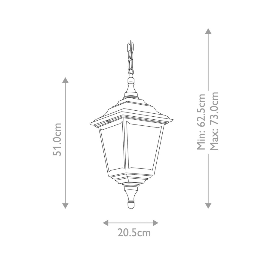 Elstead KERRY-CHAIN - Kültéri csillár KERRY 1xE27/100W/230V IP44