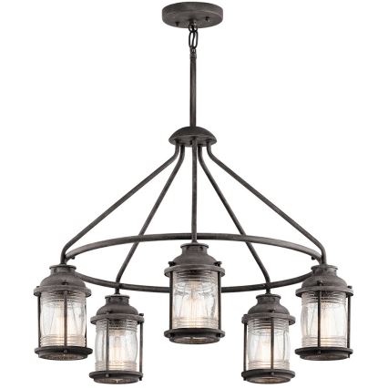 Elstead KL-ASHLANDBAY-5P - Kültéri csillár ASHLAND 5xE27/60W/230V IP44