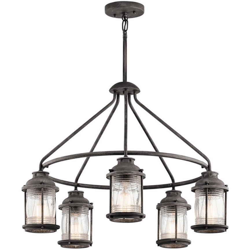 Elstead KL-ASHLANDBAY-5P - Kültéri csillár ASHLAND 5xE27/60W/230V IP44