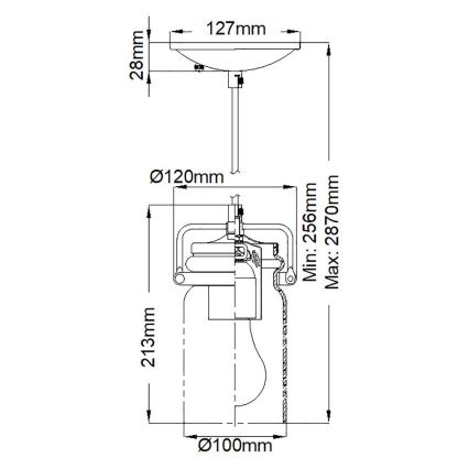Elstead KL-BRINLEY-MP-OZ - Csillár zsinóron BRINLEY 1xE27/60W/230V antracit