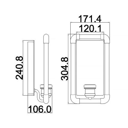 Elstead KL-IMAHN1 - Fali lámpa IMAHN 1xE27/60W/230V