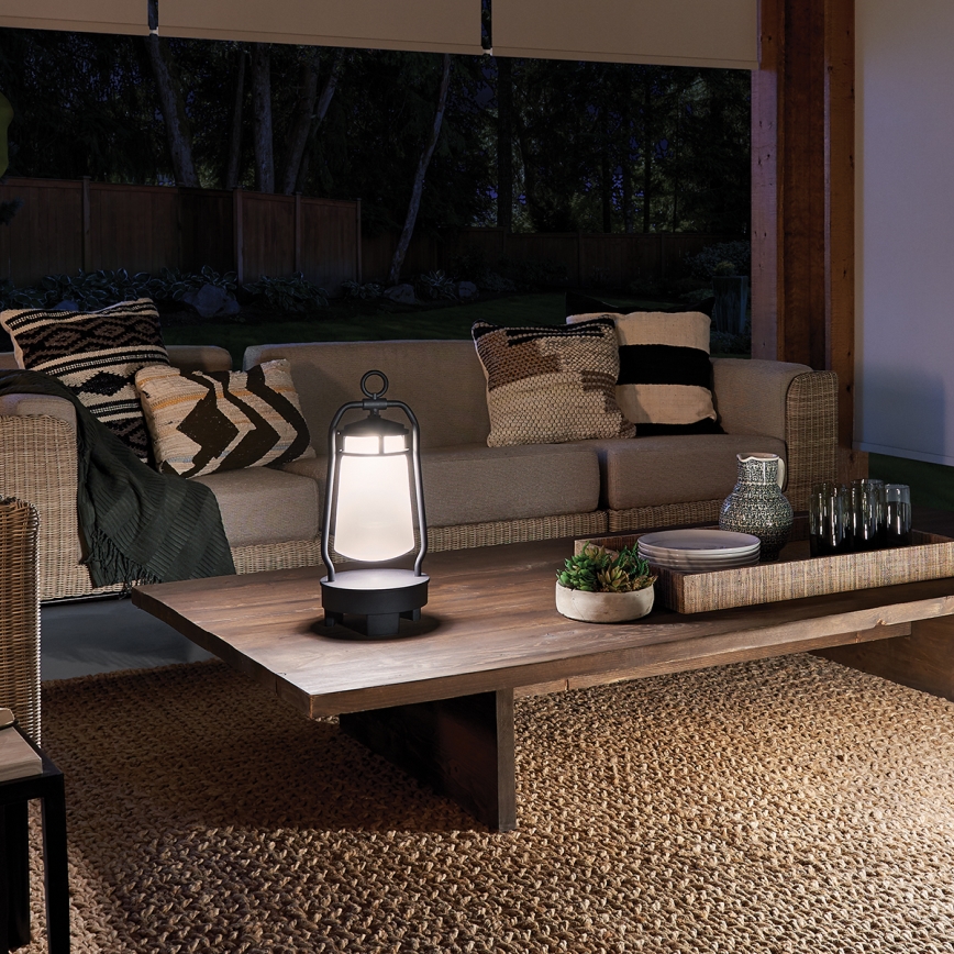 Elstead - Kültéri lámpa hangszóróval LYNDON 3W/230V IP44 8800 mAh