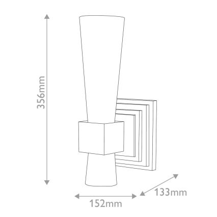 Elstead - Fali lámpa KRISTY 1xE27/40W/230V arany