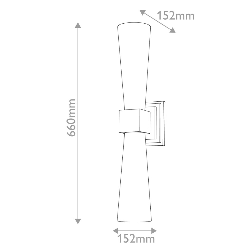 Elstead - KRISTY LED fürdőszobai fali lámpatest 2xG9/4W/230V IP44 rézszínű
