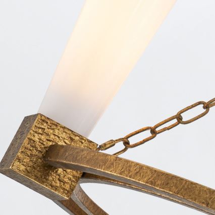 Elstead - KRISTY csillár rúddal 4xE27/40W/230V rézszínű