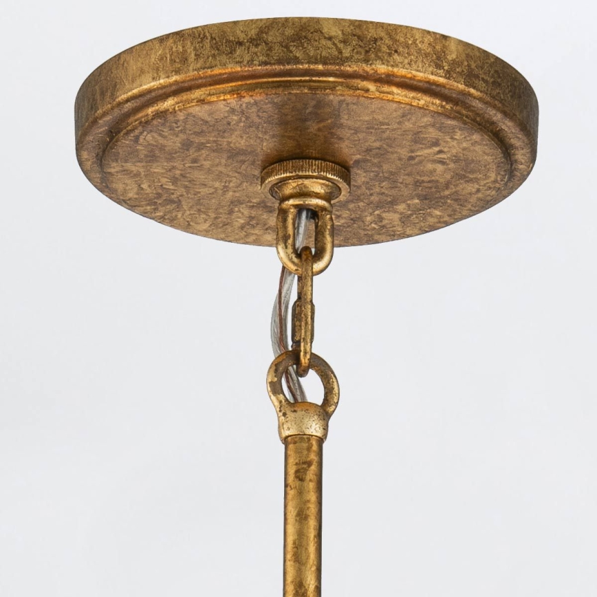 Elstead - KRISTY csillár rúddal 4xE27/40W/230V rézszínű